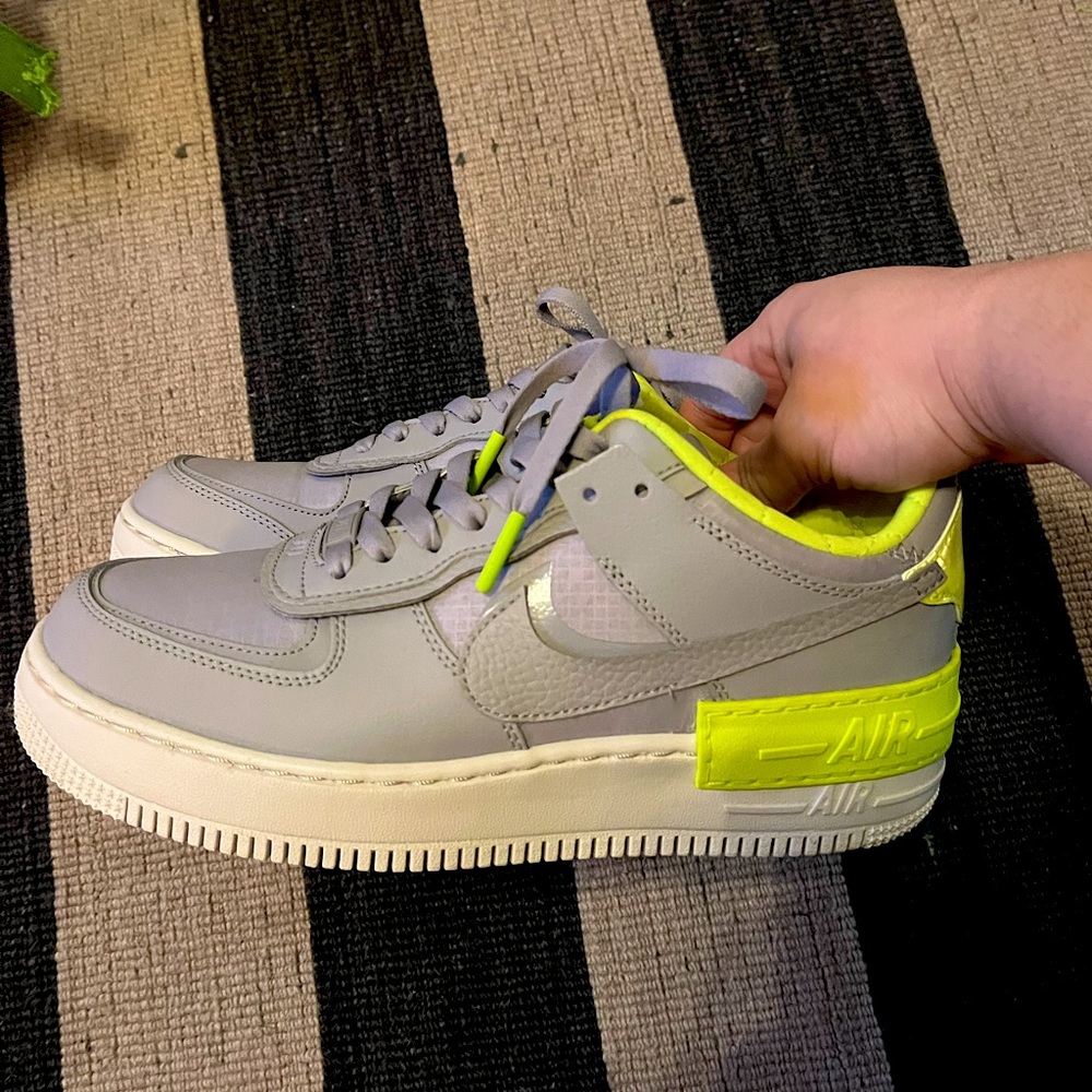 Neon/ Grey Nike Airforce